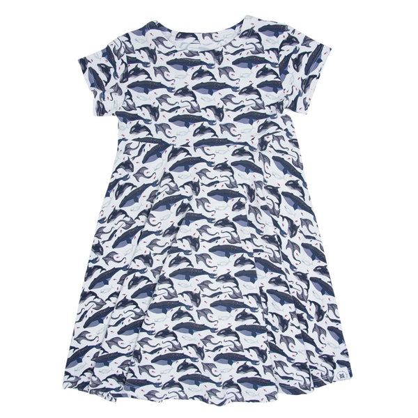 deep-sea-creatures-whale-cap-sleeve-swirly-girl Sweet Bamboo - Sophia's StyleDresses-1
